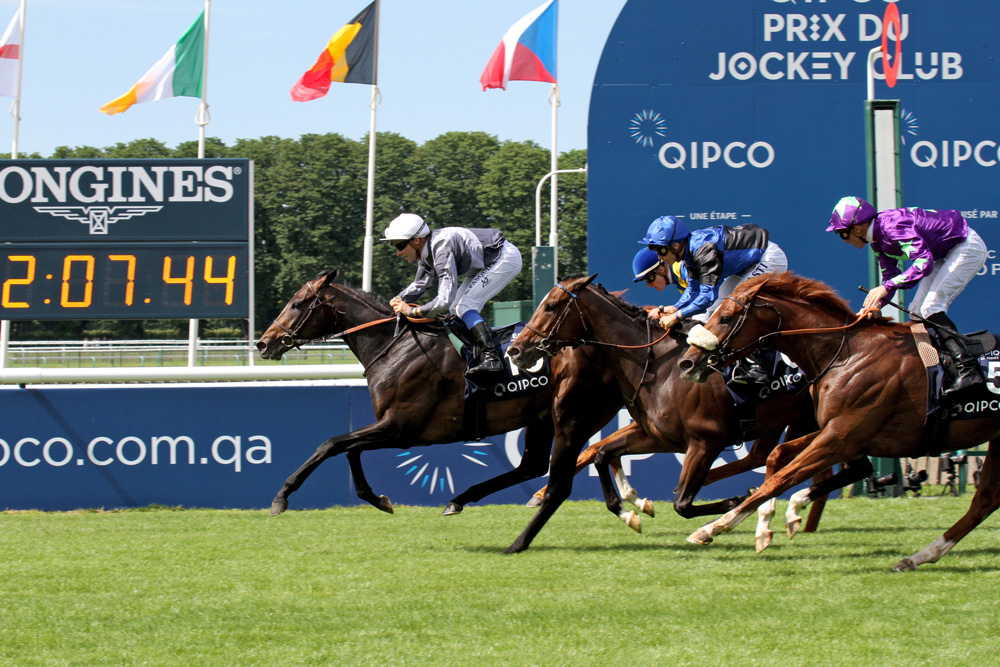Study Of Man records his biggest success in the Group 1 Prix du Jockey Club at Chantilly, defeating fellow Group 1 winners Intellogent, Flag Of Honour and Olmedo in the process.