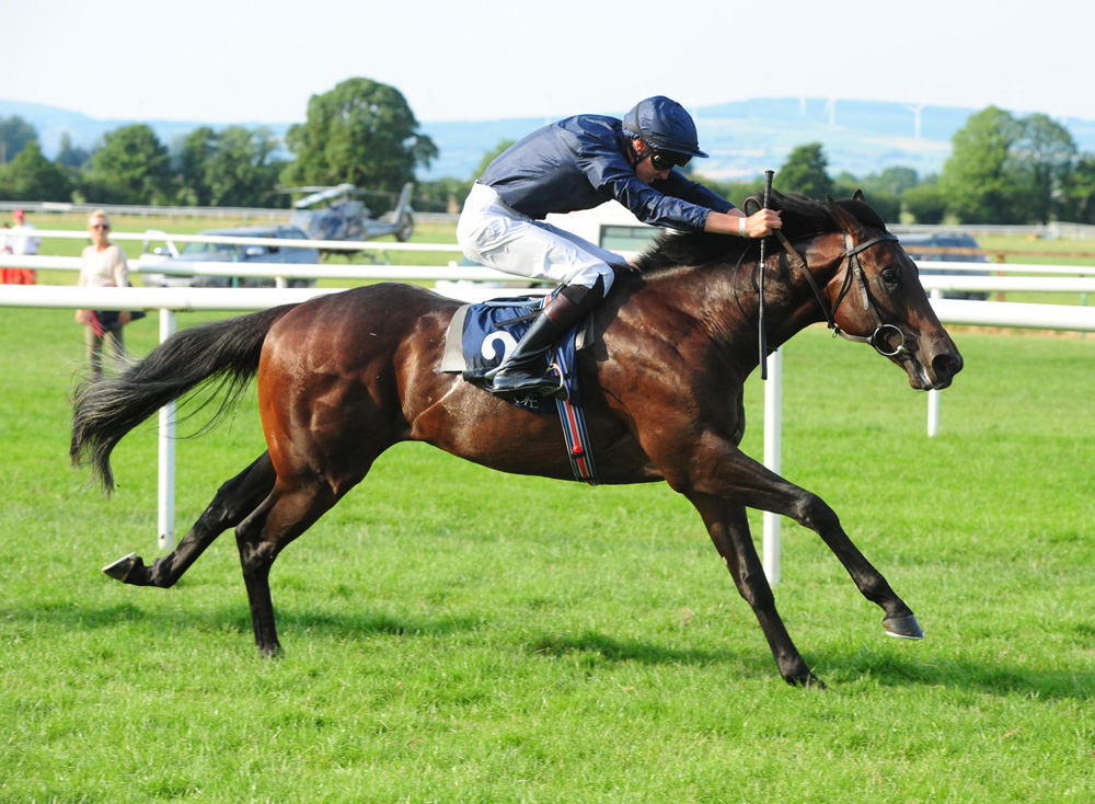 No Nay Never’s son Land Force on his way to victory in the Listed Coolmore Pride of Dubai Tipperary Stakes.