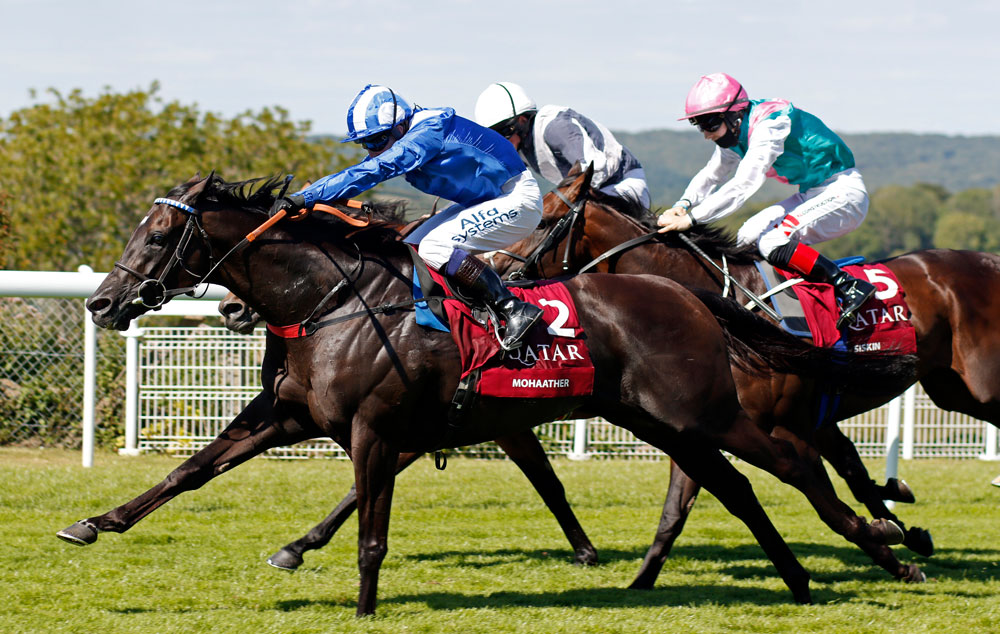 Mohaather shows a decisive turn of foot to defeat a top class field in the Group 1 Sussex Stakes at Goodwood.