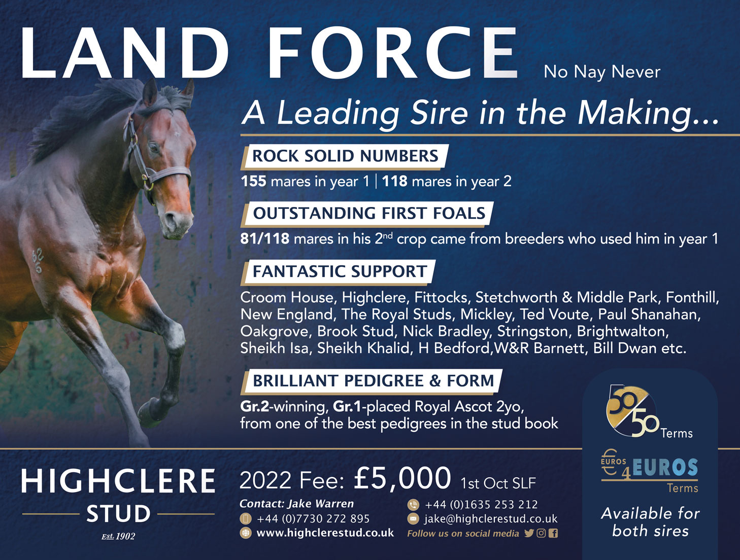 LAND FORCE Thoroughbred Stallion Guide