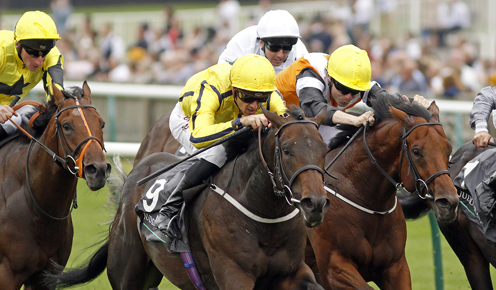 Perfect Power (centre) completes the Prix Morny/Middle Park Stakes double for his sire, Ardad
